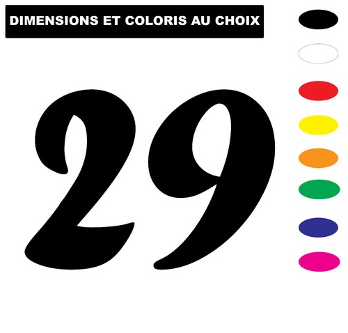 Numéro sticker personnalisé