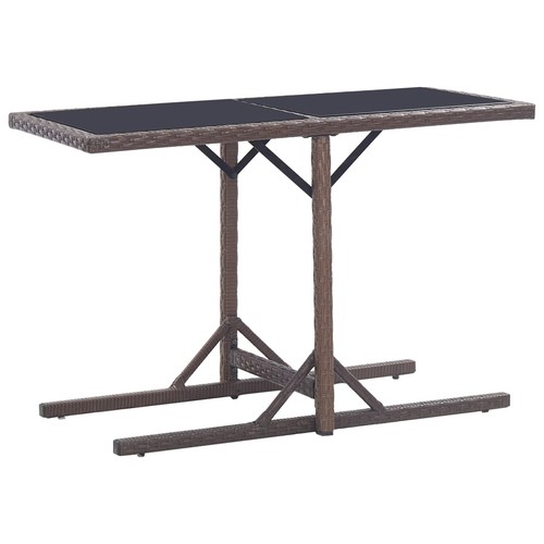 Table jardin noir verre et - noir,