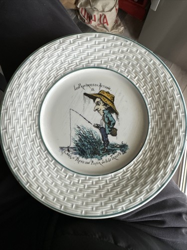 Gien lot assiette ancienne - gien,