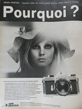 PUBLICITÉ DE PRESSE 1971 ASAHI PENTAX  SPOTMATIC APPAREIL REFLEX - SAM HASKINS
