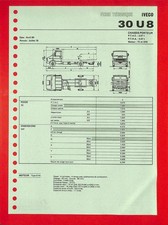 IVECO / CHASSIS PORTEUR 30 - U8 / FICHE TECHNIQUE de 1980