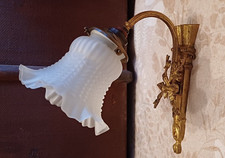 Applique ancienne lustre bronze tulipe