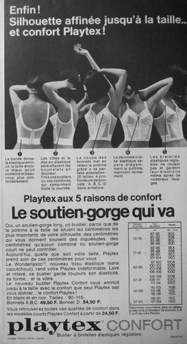 Publicité playtex confort - confort, le