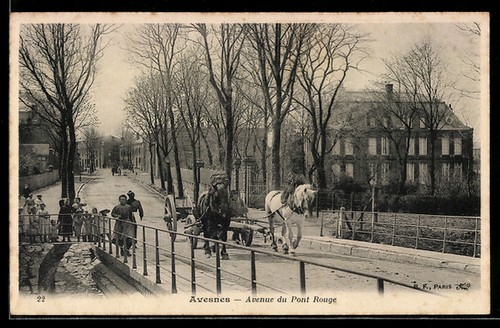 Cpa avesnes avenue pont - cpa,