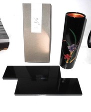 Vase rond en laque Aizu