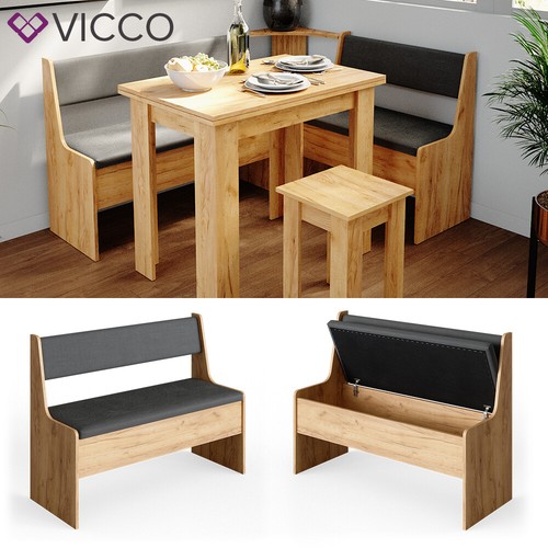Vicco banc coffre - 107cm, chêne