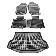 Ensemble de tapis de sol et tapis pour Toyota RAV4 IV version avec roue galette.