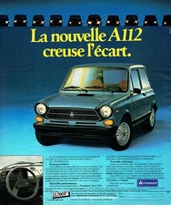 Publicité Advertising 129 1978  nouvelle Autobianchi A112  chardonnet creuse  2