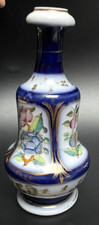 Vase en Porcelaine de BAYEUX ou VALENTINE Fleurs en Cartouches Polychromes