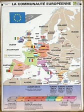 🌏 Ancienne carte scolaire MDI, 1991 - Communauté européenne, Europe