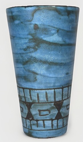 Rare verre vase signé - verre, /