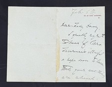 Henry JAMES – Lettre