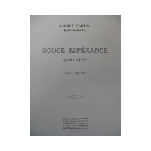 Aubert gaston douce espérance - gaston,