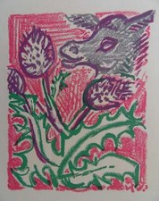 André PLANSON : L'âne et les chardons, Gravure