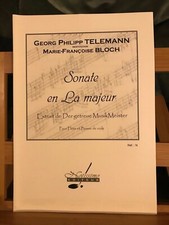 Telemann M.-F. Bloch Sonate en La majeur flûte a bec basse partition Notissimo