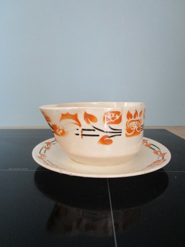 Saucière art déco faïence - saucière,