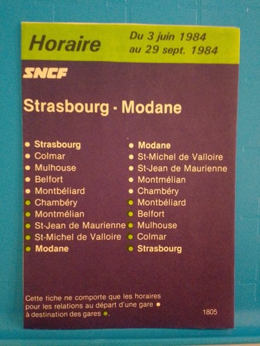 Horaires strasbourg modane - horaires, strasbourg-modane