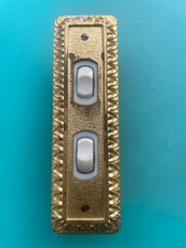 Arnould Europa Trianon double interrupteur simple allumage plaque bronze doré