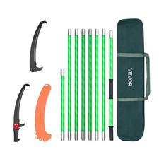 VEVOR Scie à Élaguer sur Perche Extensible Manuelle 2,15 m-8,09 m avec 8 Perches