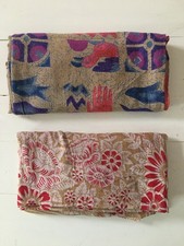 ENSEMBLE DE 2 GRANDS  FOULARDS EN COTON INDIEN