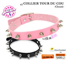 Collier Femme Tour du cou -Clouté-  Gothique Punk Sexy Cosplay BDSM