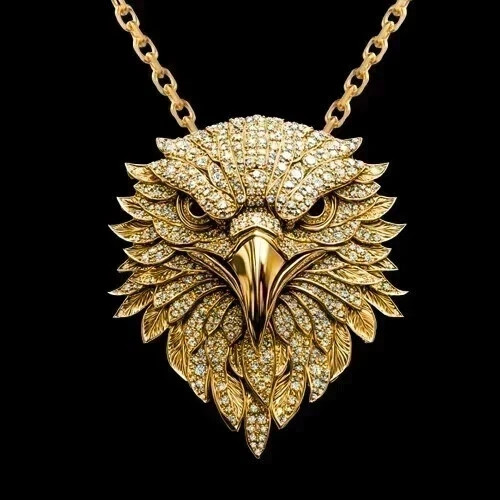 Pendentif tête aigle en - pendentif,