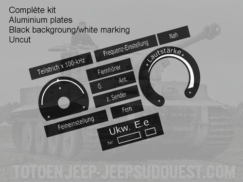 Black kit plaquette label - kit,