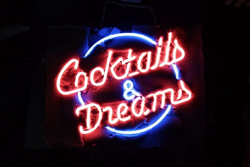 Cocktails dreams neon bar - cocktails, &