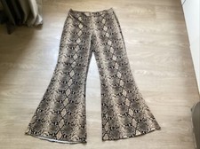 Pantalon pattes d’éléphant fluide ZARA taille M serpent neuf