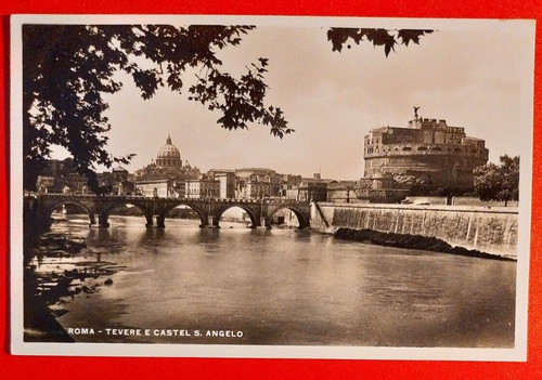 Carte postale rome - rome, tibre