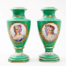 Sevres 1790s Pair of Green