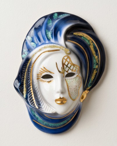 Masque décoratif céramique