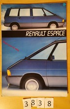 RENAULT ESPACE 2000 GTS TSE TURBO D/ DX Prospectus Fr 4 pages MY 1985