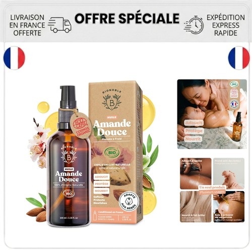 Huile amande douce bio - huile,