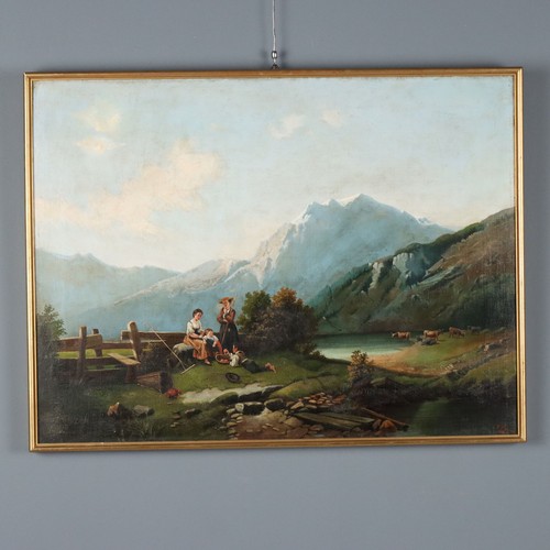 Tableau ancien paysage - tableau,