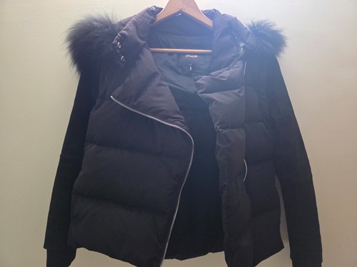 Maje down jacket with fur - maje,