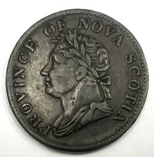 Jeton / Pièce 1/2 Penny 1832 Canada 🇨🇦 Nova Scotia George IV REF82413