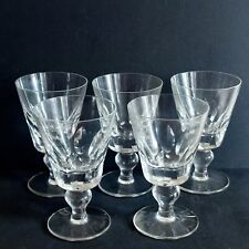 SAINT LOUIS - 5 VERRES A EAU EN CRISTAL MODELE JERSEY PAQUEBOT FRANCE  HAUT:14.5