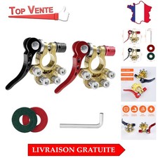 2 pièces Cosse Batterie Cuivre, Connecteur Borne Batterie Rapide Positives