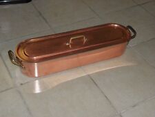 Copper pan FISH POACHER KETTLE pot Tinned Bronze Pan Pot vintage retro