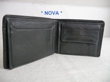  PORTE FEUILLES/ BEAU  cuir NOIR  2 pochse billets + CASES CB *NOVA *