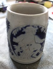 Chope à bière Reinhold Merkelbach HÖHR GRENZHAUSEN chasseur avec lapin chope en terre cuite