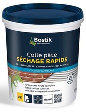Colle carrelage pâte murs et sols séchage rapide 1.5Kg D2T BOSTIK