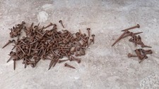 Lot Clous Anciens Fer Forgé Charpentier Antique