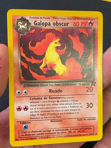 Carte pokémon galopa obscur - carte,