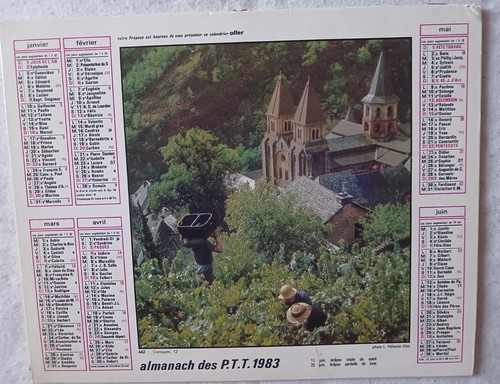 Almanach ptt france 1983 - -,