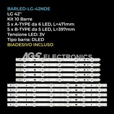 KIT 10 BARRES STRIP LED TV LG