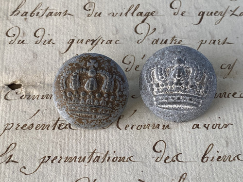 Militaria ww1 2 boutons de - ,
