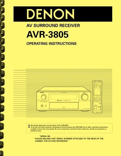 Denon avr 3805 surround - denon,