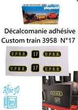Custom Playmobil Décalcomanie adhésive - train 3958 - UPRR N 17